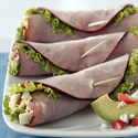 Cobb Salad Ham Roll-Ups